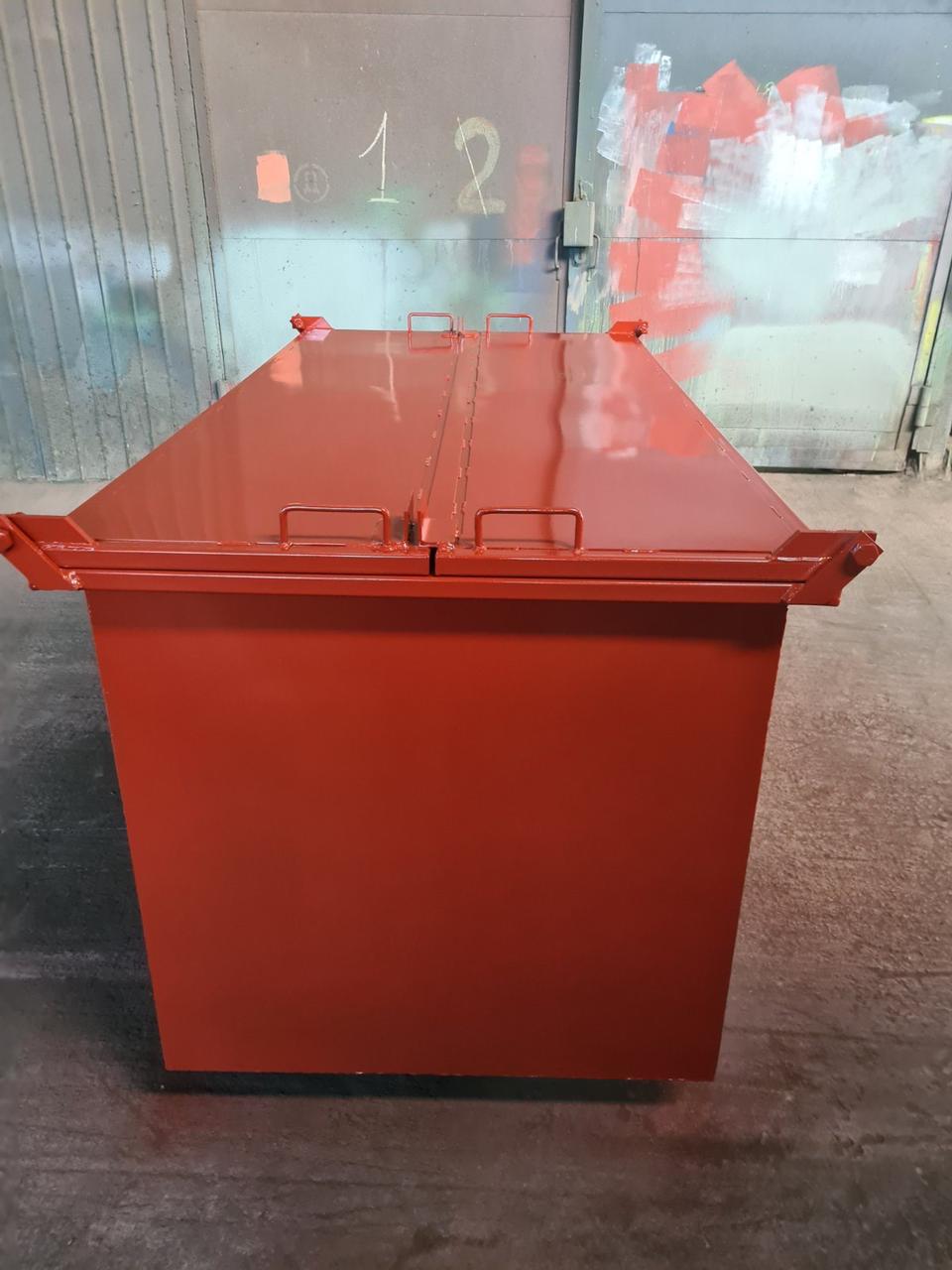 Sorteercontainer 2 kuub / 2m3 afsluitbaar / deksel / klep